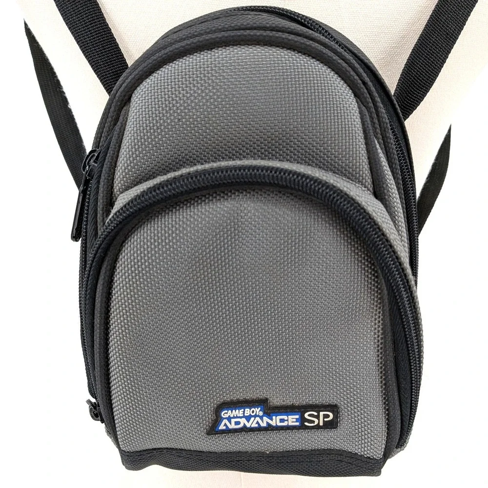 Game Boy‎ Advance SP Mini Backpack Carrying Case 3 Pocket Pouch